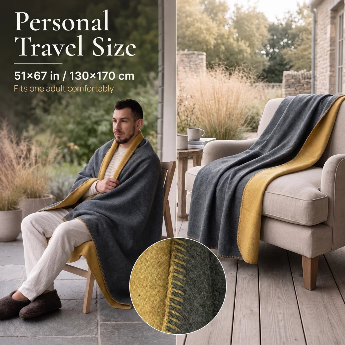 Reversible 100% Wool Blanket · 4