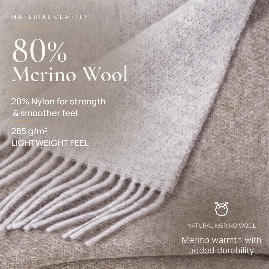 Reversible Merino Wool Blanket · 2