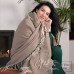 Cashmere wool blanket with Merino herringbone LoveYouHome (140x200 cm / Beige - White)