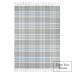 Cashmere Wool Blanket with Merino Tartan LoveYouHome (140x200 cm / Grey with Blue and White)