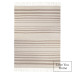 Cashmere wool blanket with Merino Stripes LoveYouHome (140x200 cm / Cream with Brown)