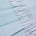 Cotton blanket with Chevron Corners LoveYouHome (140x200 cm / Mint - White)