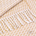 Cotton blanket with Chevron corners LoveYouHome (140x200 cm / Sand - White)