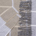 Cotton Blanket Squares LoveYouHome (140x200 cm / Sand - Grey - White)