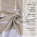 Cotton Blanket Squares LoveYouHome (140x200 cm / Sand - Grey - White)