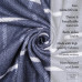 Cotton Blanket Squares LoveYouHome (140x200 cm / Blue - Grey - White)