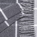 Cotton Blanket Squares LoveYouHome (140x200 cm / Dark Grey - White)