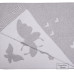 Cotton Blanket Butterflies LoveYouHome (140x200 cm / Light Grey - White)