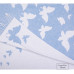 Cotton blanket Butterflies LoveYouHome (140x200 cm / Light Blue - White)