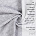 Cotton Blanket Squares & Diamonds LoveYouHome (140x200 cm / Light Grey - White)