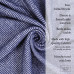 Cotton Blanket Squares & Diamonds LoveYouHome (140x200 cm / Dark Blue - White)