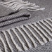 Cotton Blanket Parallels LoveYouHome (140x200 cm / Grey - White)