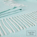 Cotton blanket Diagonal LoveYouHome (140x200 cm / Mint - White)