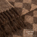 Virgin wool blanket with diamond pattern LoveYouHome (140x200 cm / Brown - Light brown)