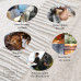 Reversible Merino Wool Blanket LoveYouHome (140x200 cm / Light Brown - White)