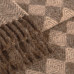 Virgin wool blanket with diamond pattern LoveYouHome (140x200 cm / Brown - Light brown)