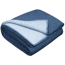 80% Merino wool blanket LoveYouHome (130x170 cm / Blue - Light Blue)