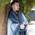 80% Merino wool blanket LoveYouHome (130x170 cm / Blue - Light Blue)